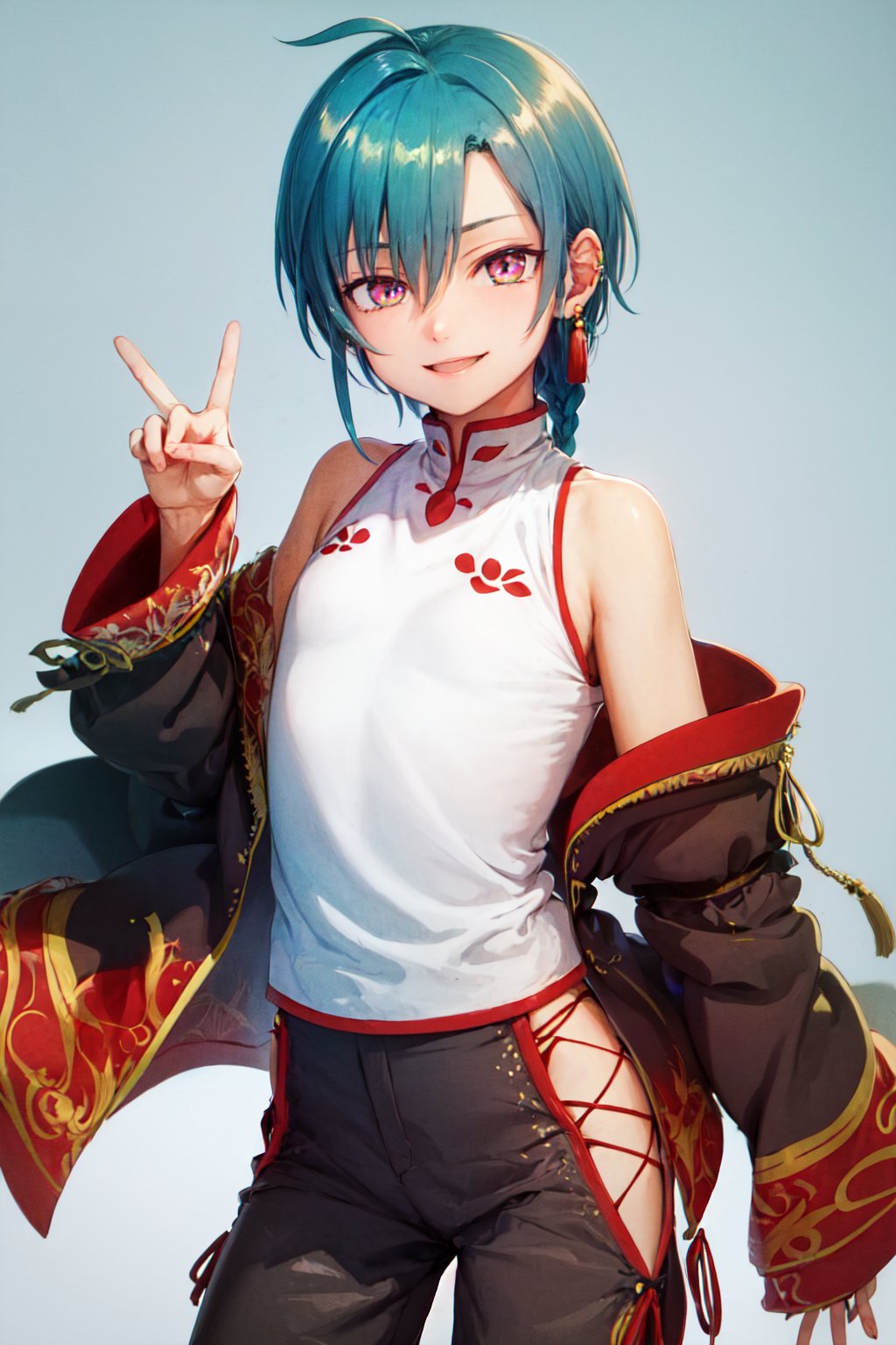 00143-3371436976-(masterpiece, best quality_1.2), , cowboy shot, solo, 1other, ryuushen, androgynous, virtual youtuber, smile, looking at viewer,.jpg